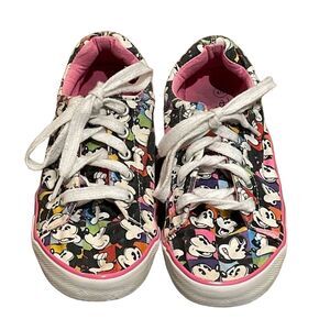 Disney Parks Mickey Mouse Fabric Sneakers Girls Size 4/5 Athleisure